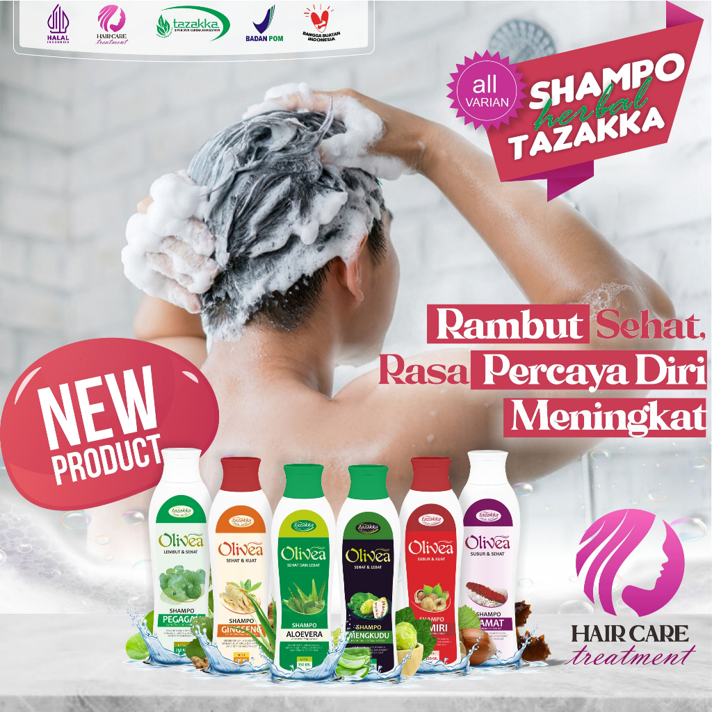 sampo herbal tazakka shampo pegagan sahampo kemiri shampo gamat shampo mengkudu sampo ginseng shampo