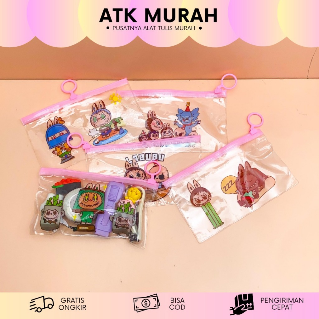 

POUCH ZIPPER KECIL TRANSPARAN LABUBU KP-1698 TEPAK PENSIL CASE TERMURAH COD KADO UNIK