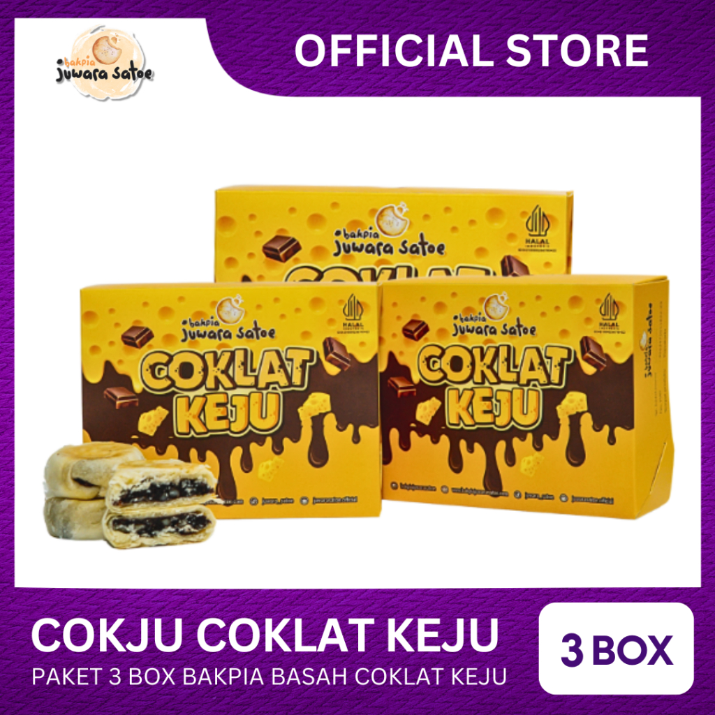 

[ 3 BOX ] PAKET COKJU BAKPIA BASAH COKLAT KEJU - BAKPIA JUWARA SATOE