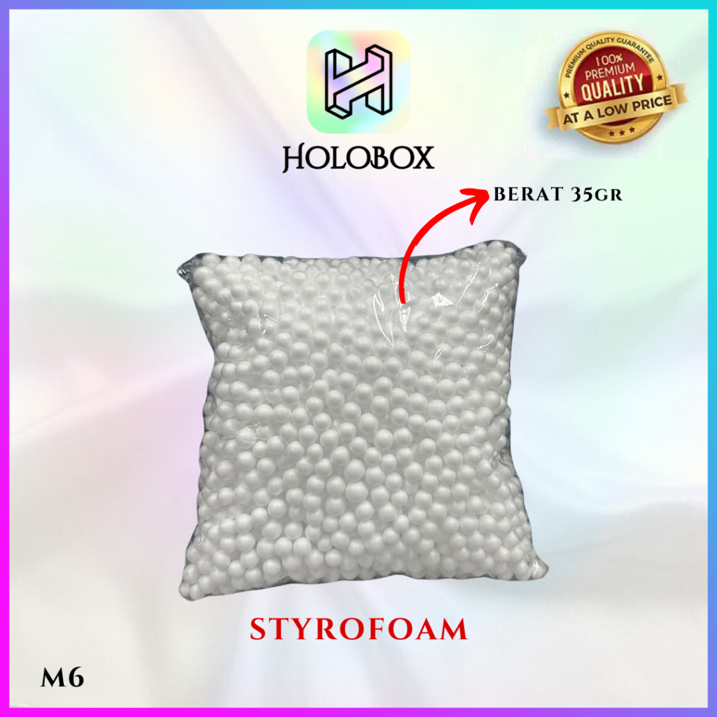 

Butiran Gabus Sterofoam / Styrofoam Bola Putih Hiasan Souvenir / Aksesoris Hampers/M6