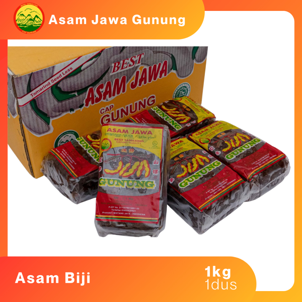 

ASAM BIJI 1KG X 20 BKS CAP GUNUNG / ASAM JAWA MADURA