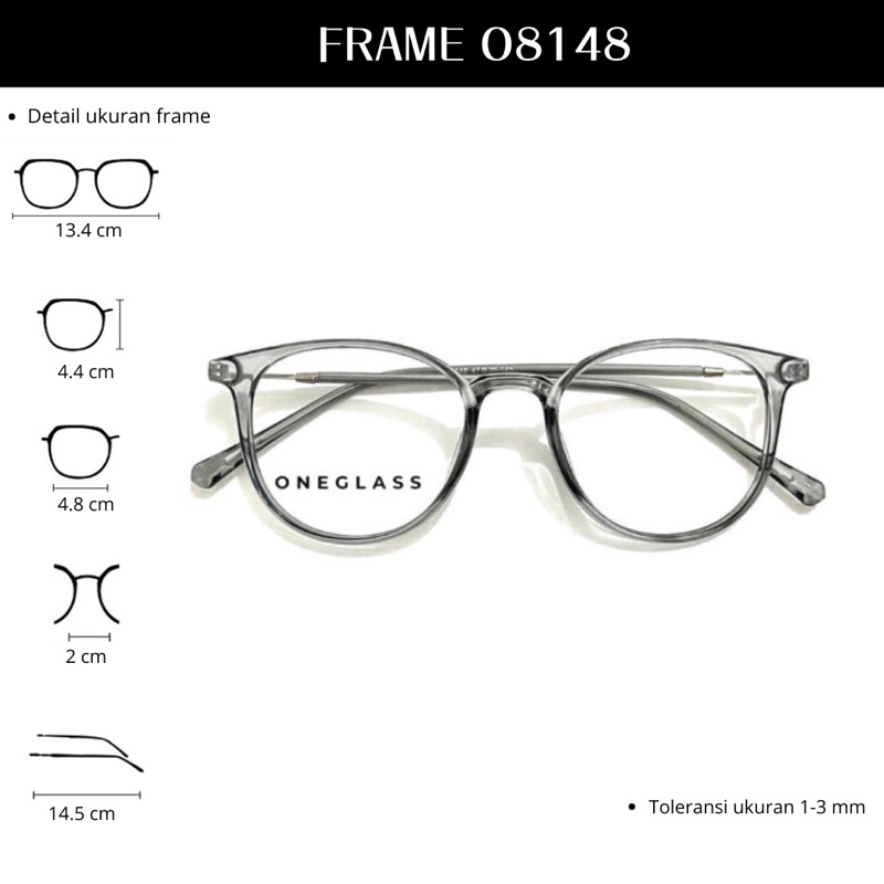 𝗢𝗻𝗲𝗴𝗹𝗮𝘀𝘀 - Frame Kacamata O8148 Unisex