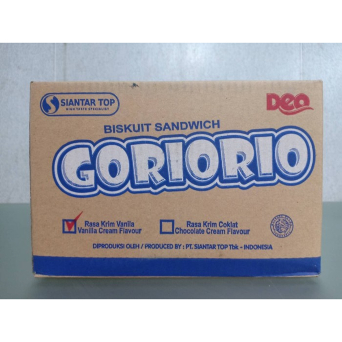 

GROSIR GORIORIO ALL PAK 14 G 1 DUS ISI 10 PAK ISI 20 PCS 1x10x20 VANILA COKLAT MIX MAKANAN PROMO