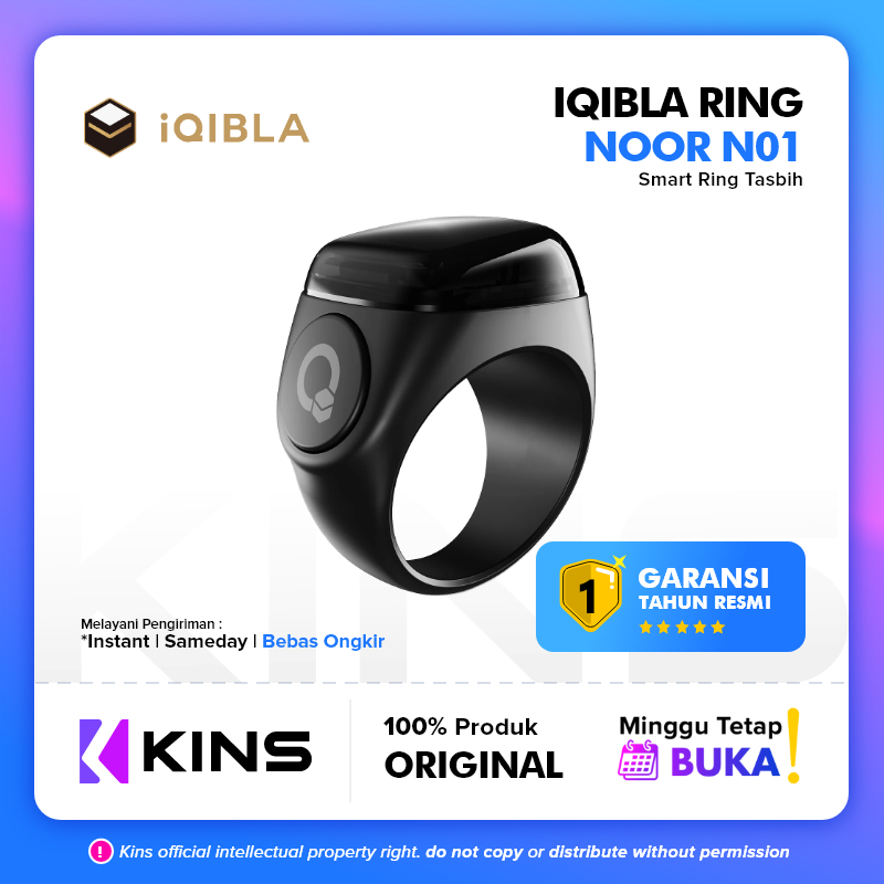 IQibla NOOR N01 Garansi Resmi Iqibla / iQibla Zikr Ring NOOR N01 Cincin Tasbih Digital