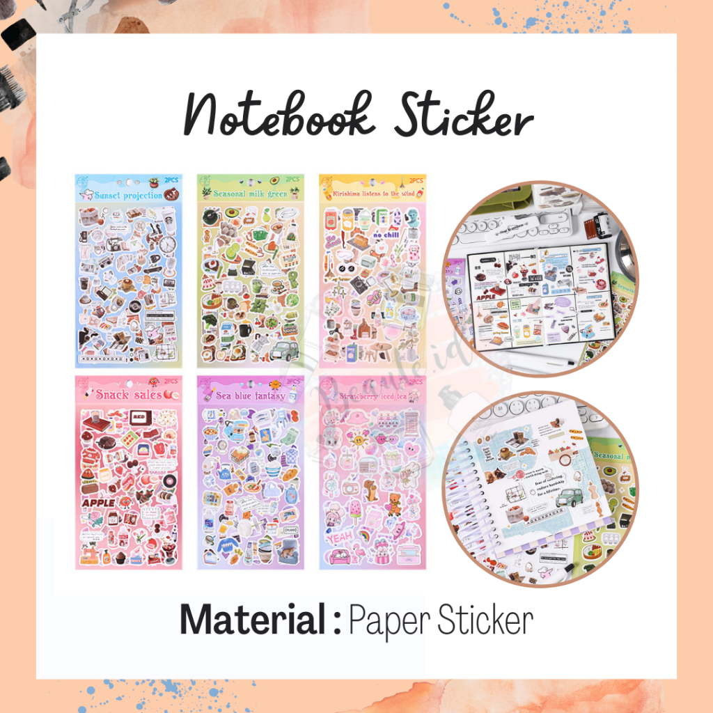 

Notebook Sticker Label Stiker Kertas Premium untuk Mempercantik Buku Catatan, Dekorasi & Inspirasi Jurnal, Perencana, dan Buku Catatan Anda dengan Desain Unik, Kutipan Motivasi, dan Pola Artistik