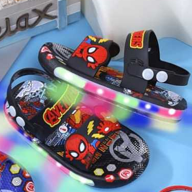 Sandal Anak Laki-laki LED LAMPU Sandal LED Anak Usia 5Bln Sandal Avanger nyala lampu