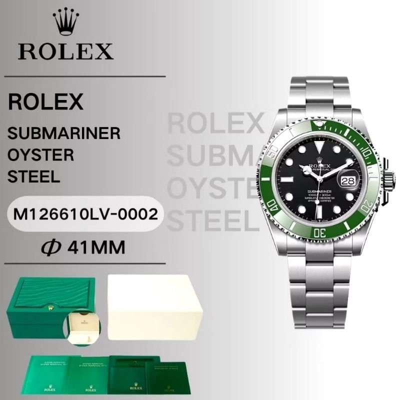 [ ✅Original 100% Impor Swiss ] Jam Tangan Pria Mewah ROLEX SUBMARINER [STARBUCKS] Stainless Steel Ot