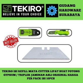 

tekiro isi Refill mata cutter lipat buat potong gypsum / triplek jaminan asli original harga per pack isi 10pcs