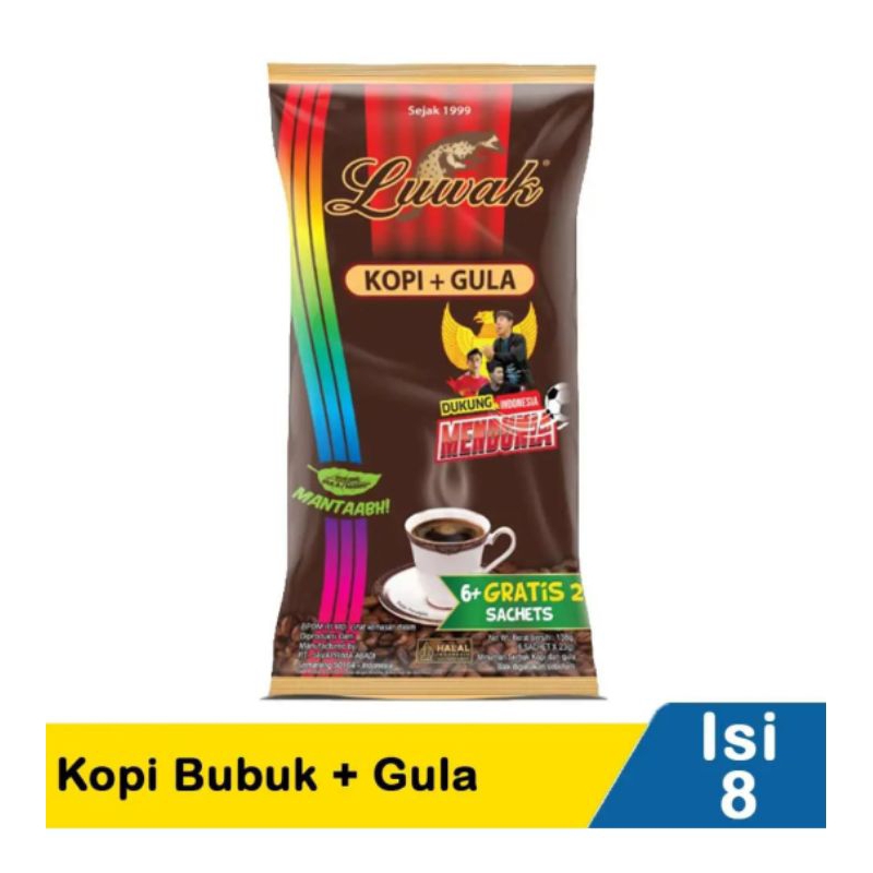 

Luwak Kopi Bubuk+Gula (6+2) 138 Gram