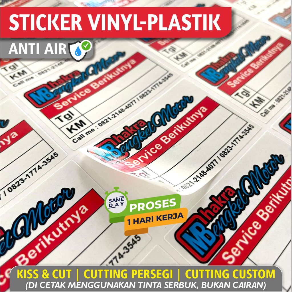 

Print Sticker A3+ Cetak Label Kemasan Bahan Vinyl Plastik / Anti Air Tahan Lama