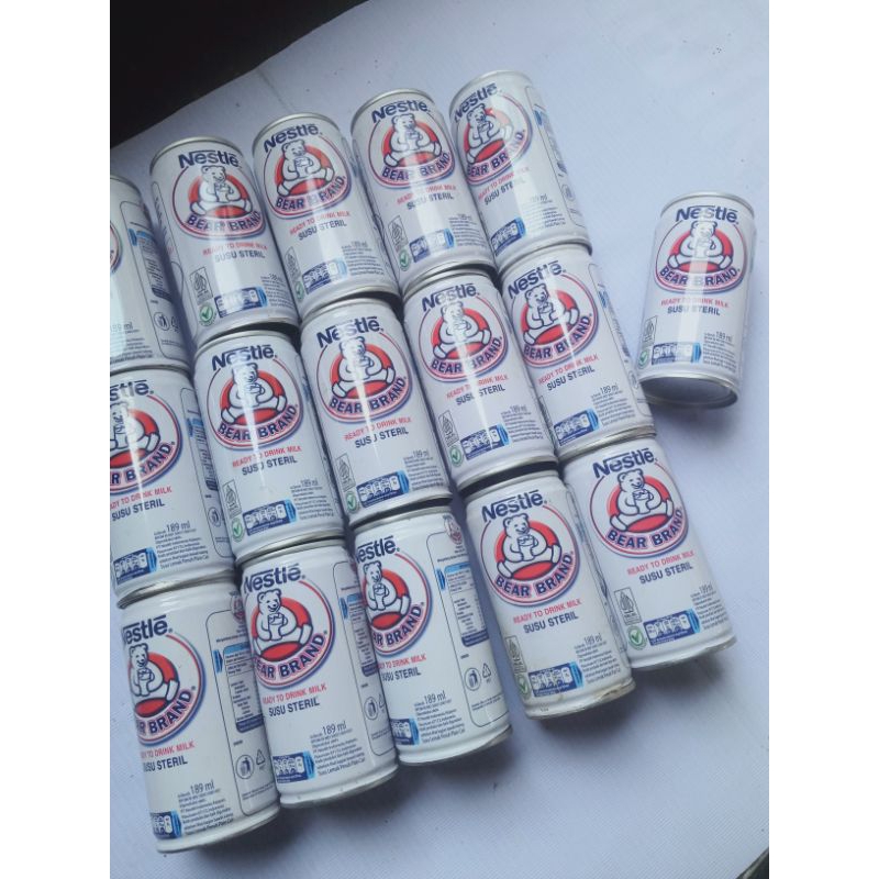 kaleng bekas susu bear brand 189ml