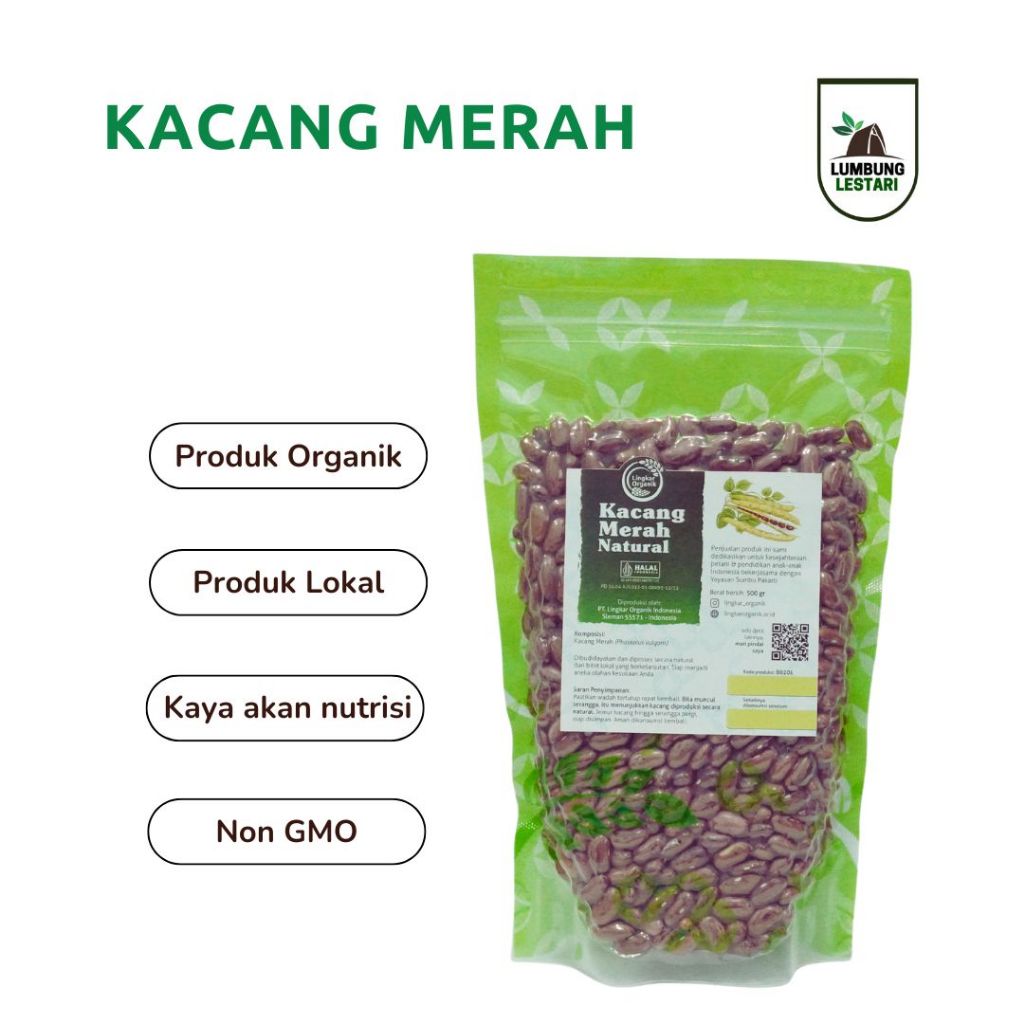 

Kacang Merah - Lingkar Organik 500gr