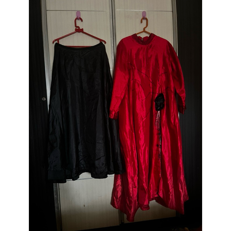 Preloved Dress Pesta Set Rok Hijab Friendly