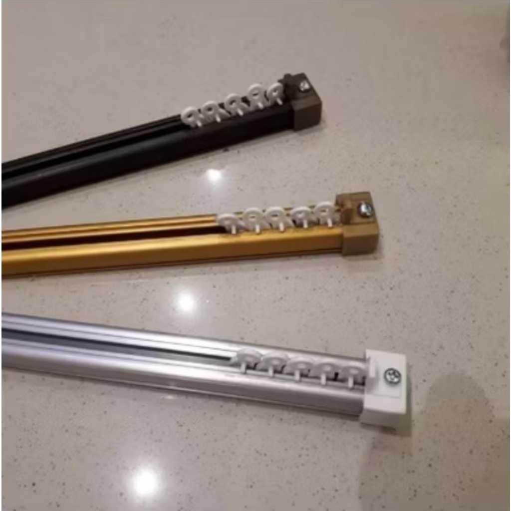 Batang gorden besi gorden Kotak Gorden Rell Vitrace Gordyn Tirai Jendela Pintu Kamar mandi