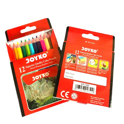 pensil warna joyko pendek / pensil warna joyko 12 warna