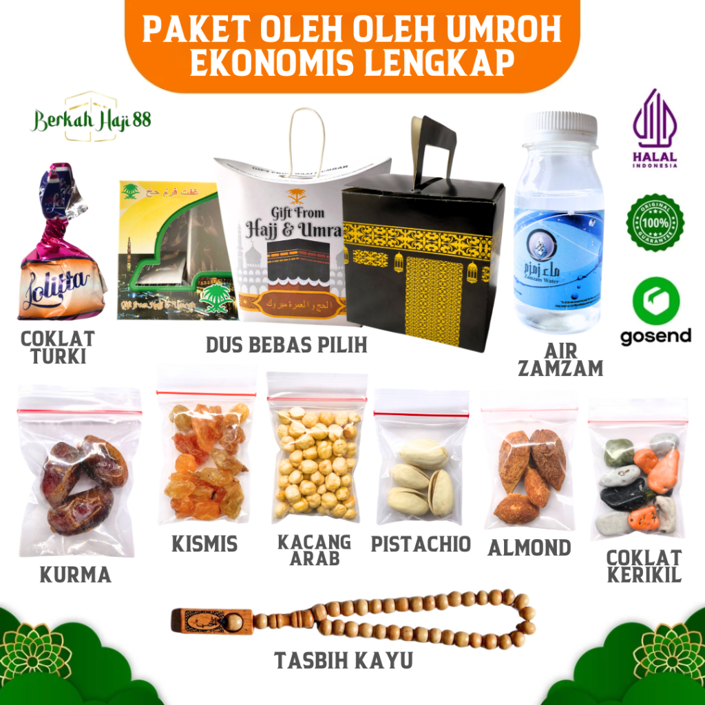 

Paket Oleh Oleh Haji dan Umroh Gift Hampers Dus Bebas Pilih Paket COKLAT KACANG TASBIH 33 BUTIR