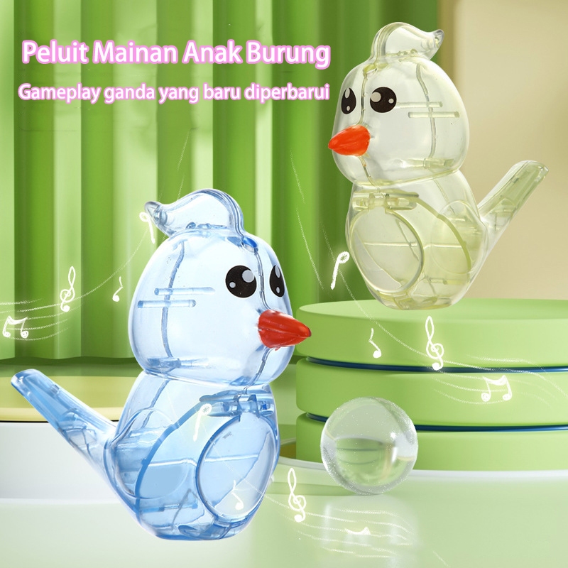 Peluit mainan anak/ Mainan peluit tambahan air /Peluit anak terapi wicara/Peluit burung
