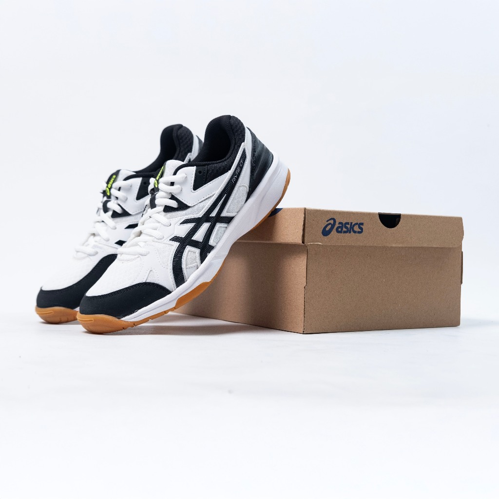 SEPATU BADMINTON ASICS INDOOR COURT RIVRE CF - WHITE BLACK ACID