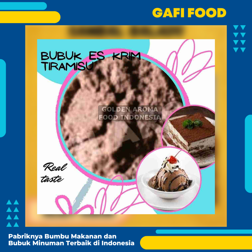 

Bubuk ES CREAM Aneka Rasa Tiramisu Premix 1kg Ice Cream KWALITAS PREMIUM / SERBUK ES KRIM Powder