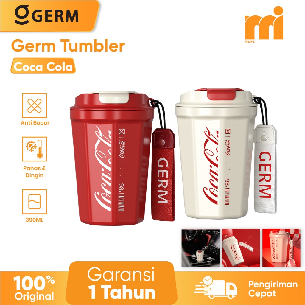 GERM Coca-Cola Thermos Cup 400ML S31603 Cangkir Termos Baja Tahan Karat Cangkir Kopi Gelas Air Mobil