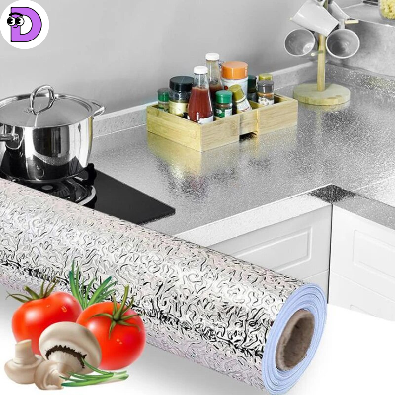 Wallpaper Stiker Dapur Anti Api Premium Tahan Air Anti Minyak Tahan Panas(Fireproof/Aluminium Foil)