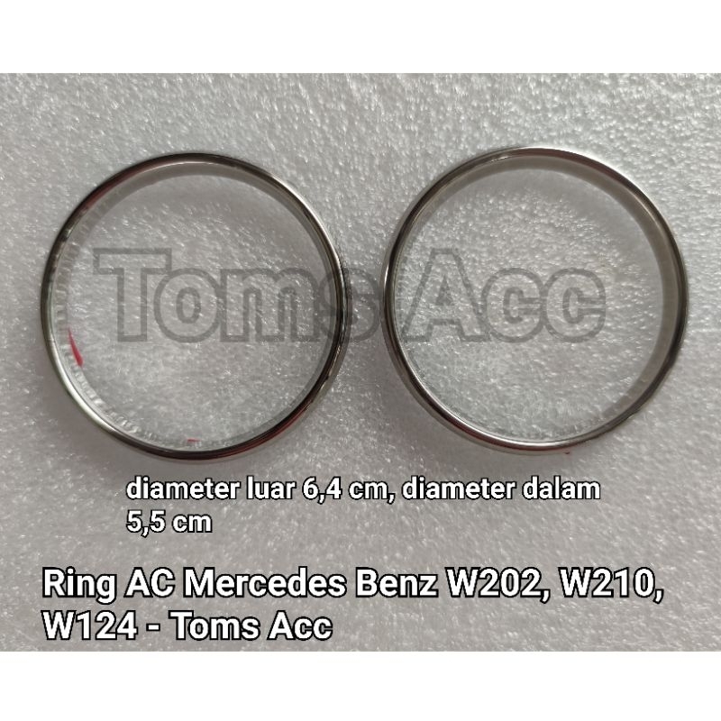 Ring Chrome Knop AC Mercedes Benz W124 W202 W210