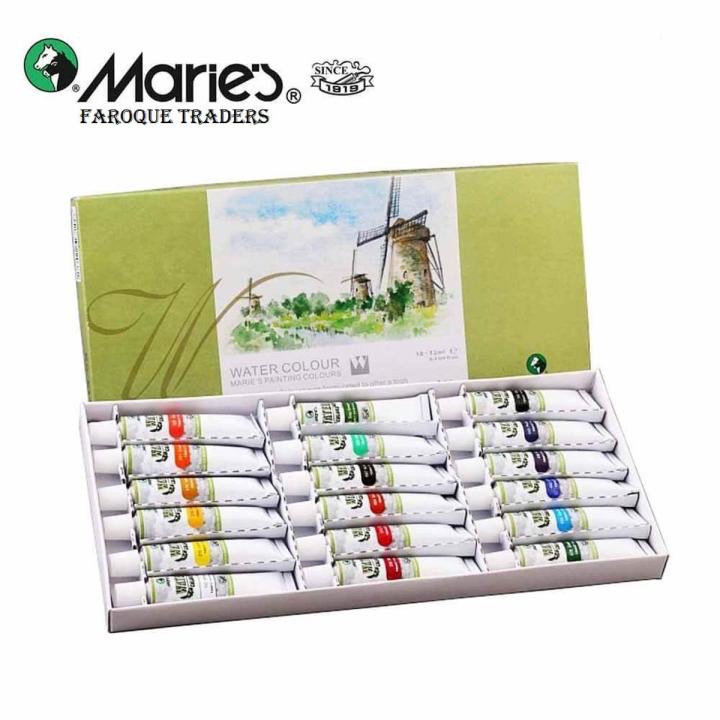 

[SET] MARIES Water Colour Cat Air Tube 9ml & 12ml 12 Warna, 18 Warna