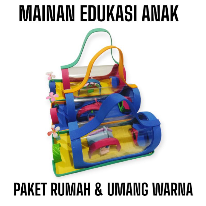 Rumah tabung besar paket Umang warna mainan edukasi anak