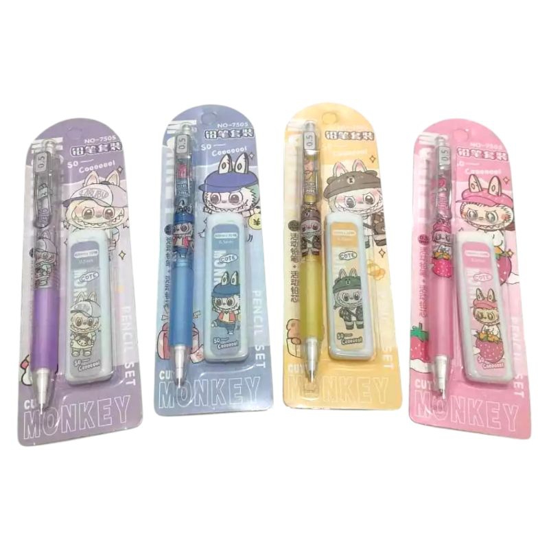 

ALGAN25 PENSIL MEKANIK SET + REFILL MOTIF LABUBU LUCU TERMURAH COD S18