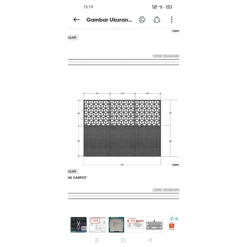 Ornamen Cutting Minimalis/ornamen pagar/cutting plat/hiasan pagar/pagar rumah viral