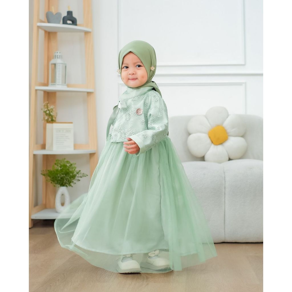 Yumna kids dress muslimah gamis anak baju lebaran anak-anak cewek