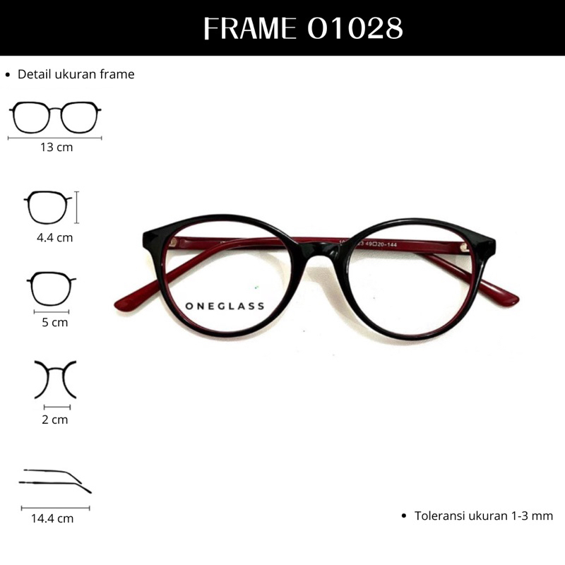 Oneglass- Frame Kacamata O1028 Unisex