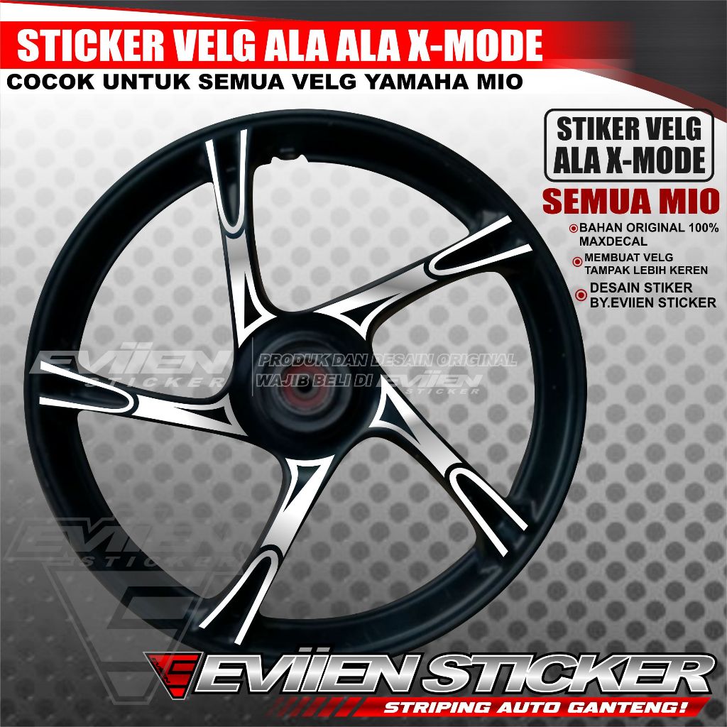 STICKER VELG ALA X-MODE SEMUA MOTOR MIO ELEGANT LIST VELG CUTTING STICKER