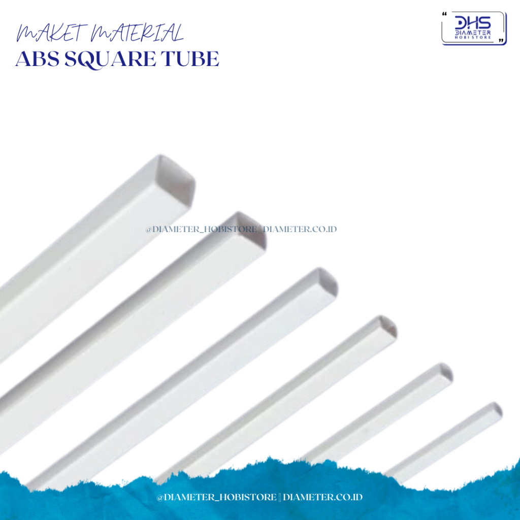 [HARGA 2-10 PCS] ABS Square Tube/ Maket Pipa Kotak