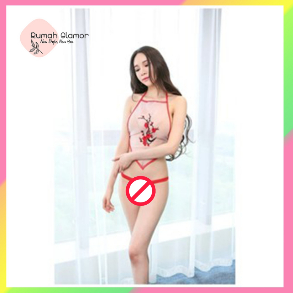 Baju Dinas Malam Istri Set Lingerie Sexy Kimono G String Cosplay Model Lingerie Jepang