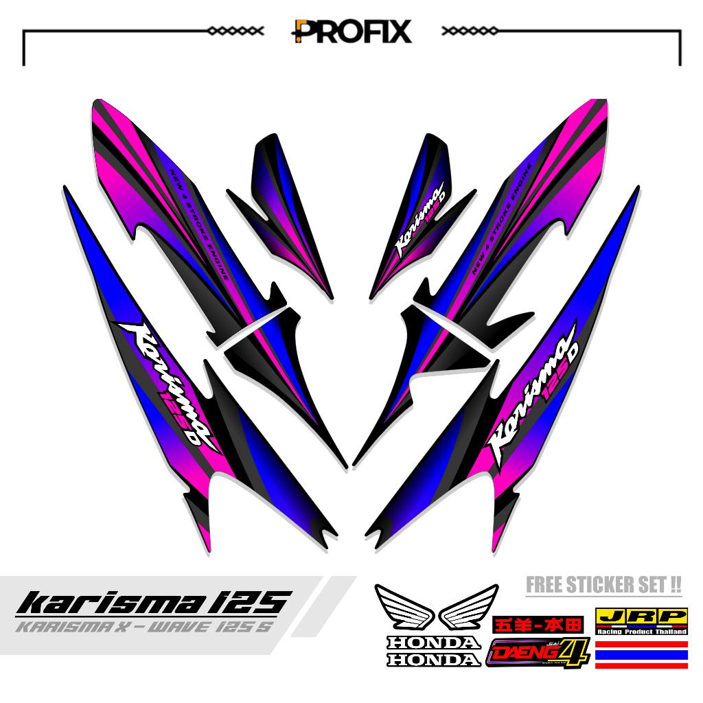 STRIPING STIKER HONDA KHARISMA MOTIF 2/ STIKER MOTOR  KHARISMA X/  WAVE 125S KHARISMA MOTORCYCLE