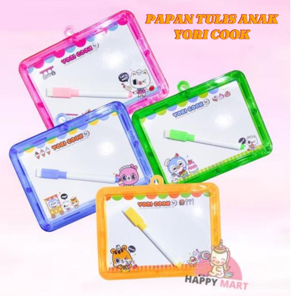 

[ Aurorashop88 ] Papan Tulis Spidol Lucu YORI COOK / Papan Tulis Mini White Broad +Spidol untuk Anak E-11215