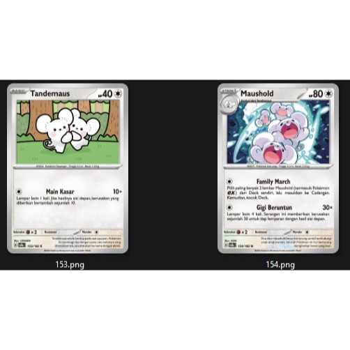 Tandemaus Maushold Kartu Pokemon Tandemaus Maushold