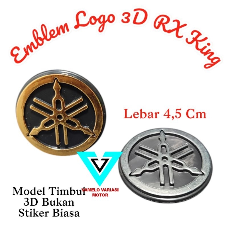 Emblem Logo Garputala 3D Tengki Tangki Rx King Stiker Timbul Emblem Tangki Motor Yamaha