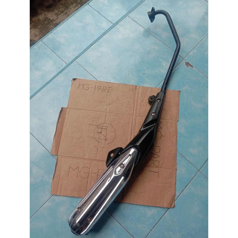 kenalpot original yamaha mx new 135 cc, kenalpot setandar original mx new