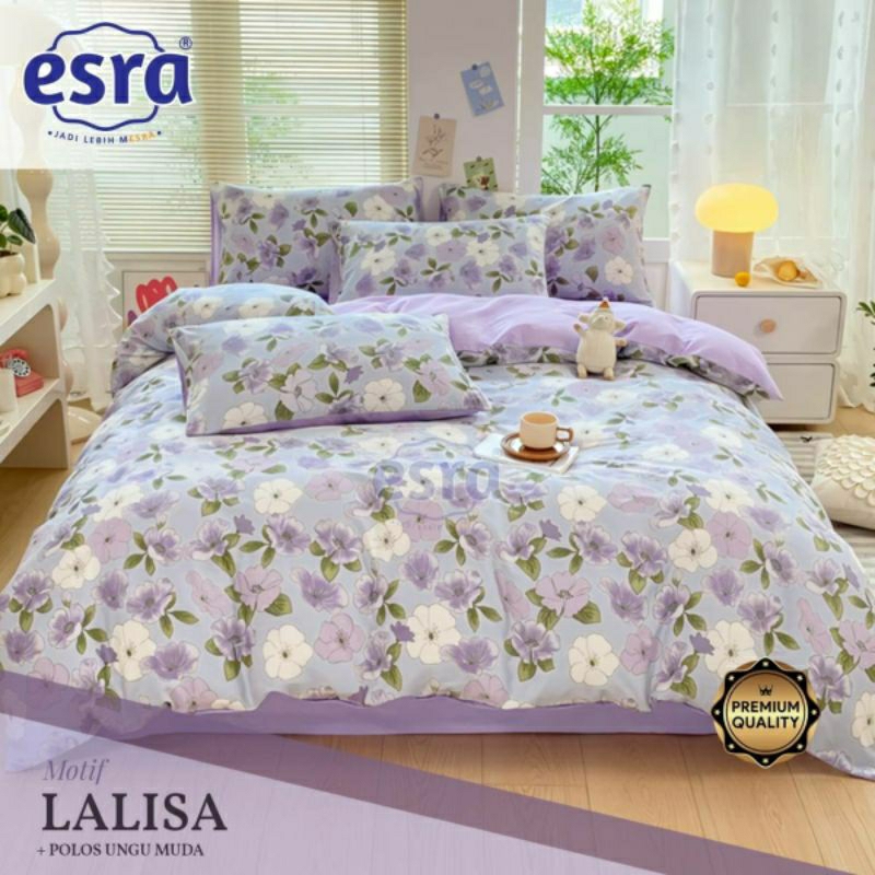 Bedcover + sprei anti geser katun esra motif LALISA