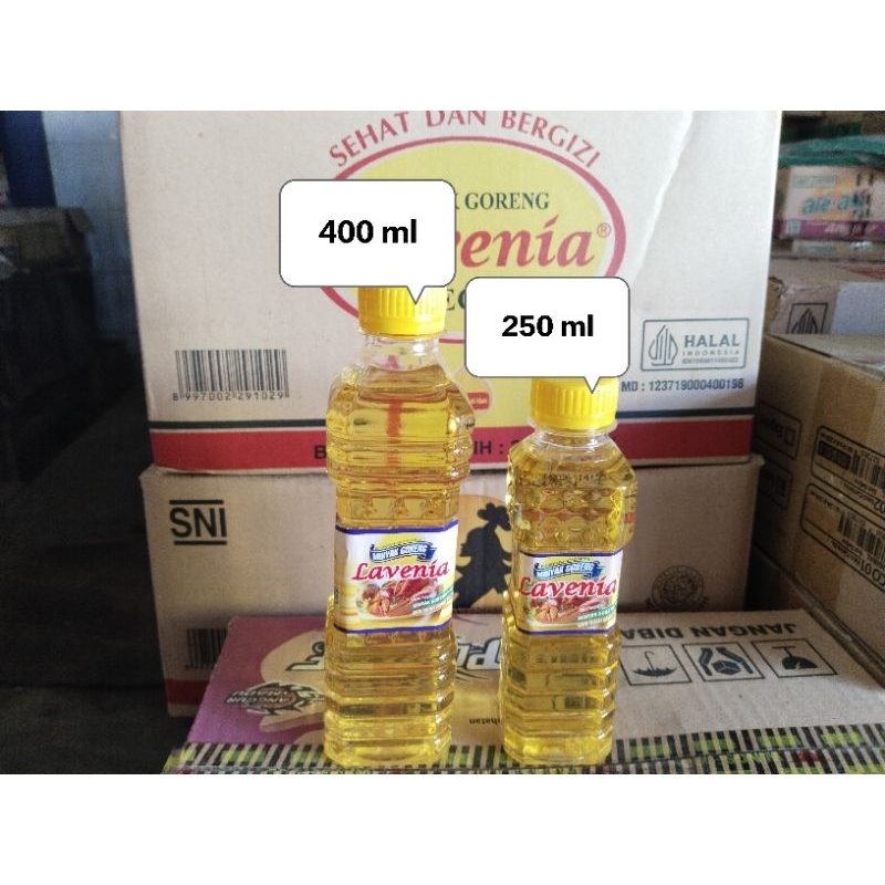 

Minyak Goreng Lavenia Kemasan Botol 250ml & 400ml - Minyak Goreng, Sembako, Jernih