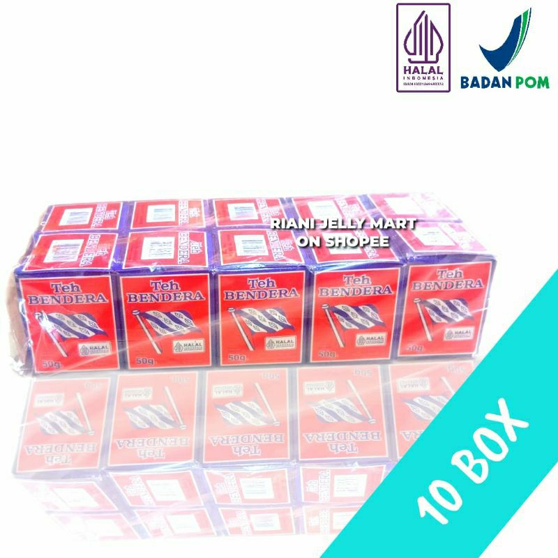 

Teh Bendera Bubuk 1 Pack Isi 10 Box 50g