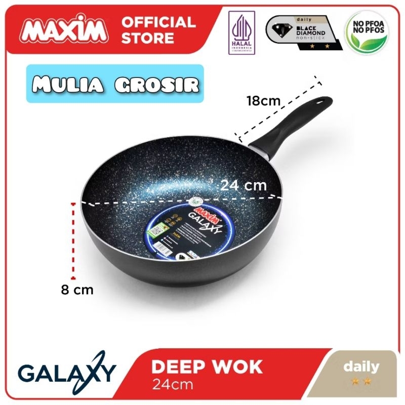 Deep Wok Maxim Galaxy 24cm Teflon Maxim Galaxy 24cm