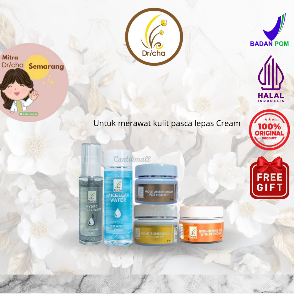 BUNDLING DRICHA BRIGHTENING GEL + LIGHT SS + MOISTURIZER + HYDRO FW + MICELLAR