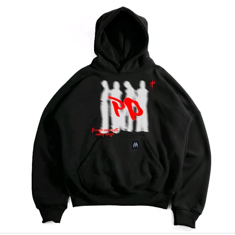 hoodie premium bold red smoke