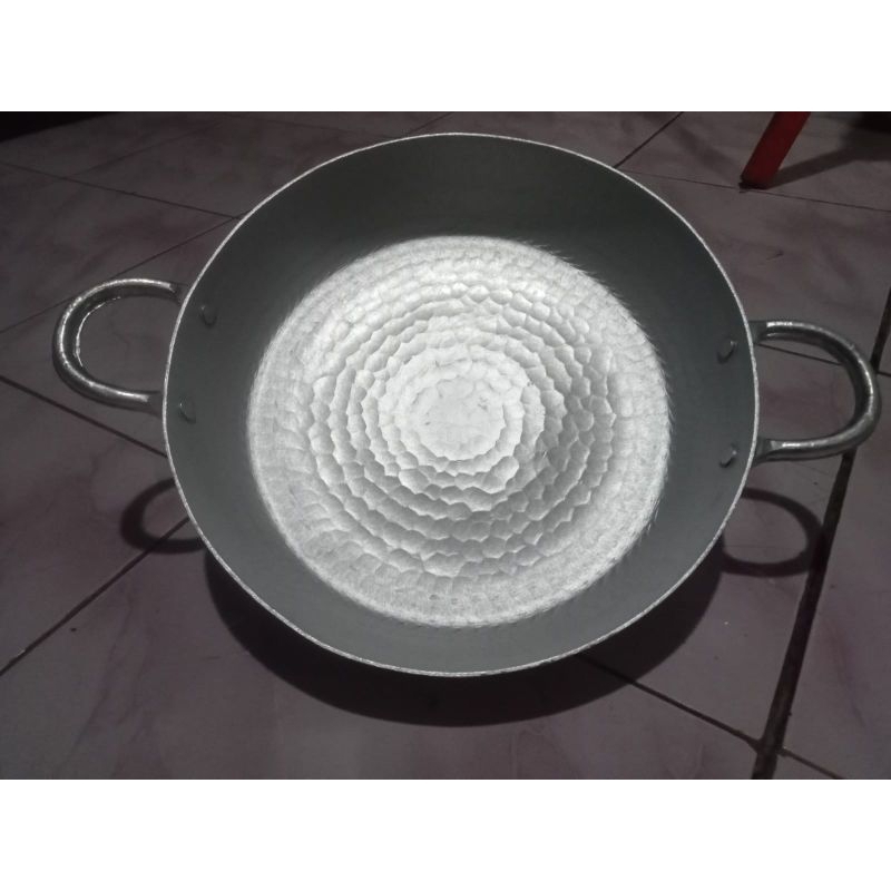 Wajan Datar / Wajan Teflon Viral Aluminium Asli Garut Diameter 40cm.