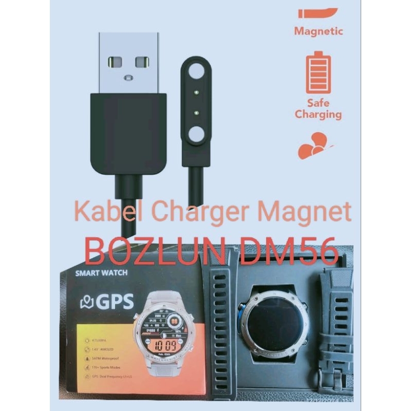 Bozlun DM56 Smart Watch Kabel Charger Smartwatch Bozlun DM56 Magnetic 2 Pin
