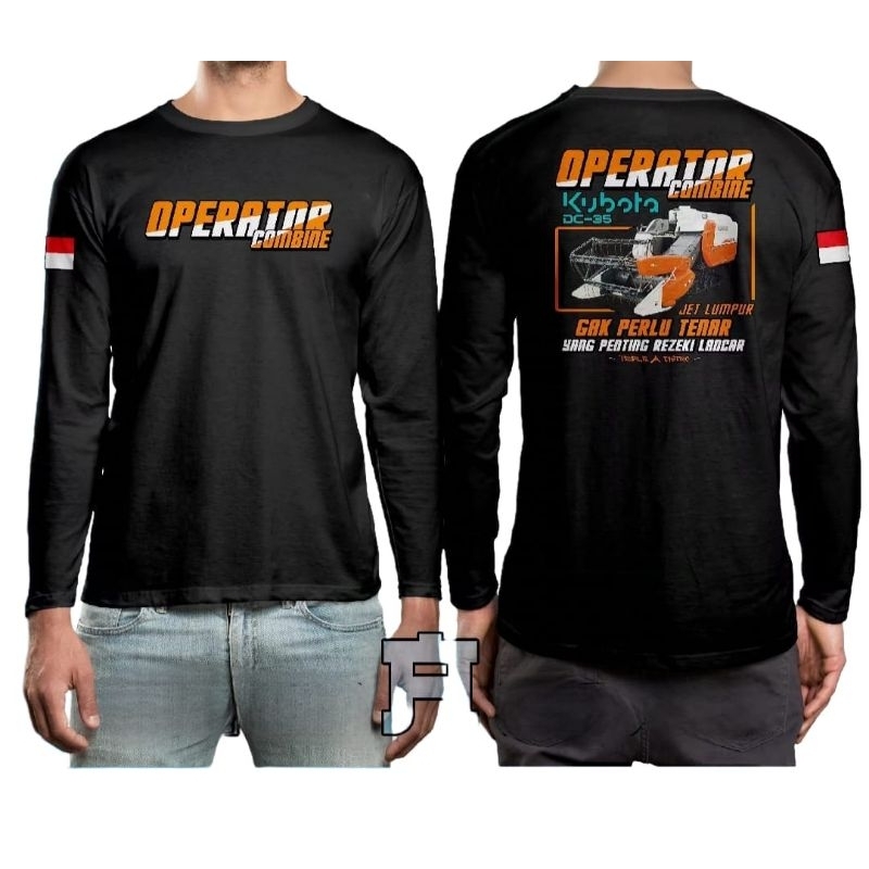 KAOS LENGAN PANJANG OPERATOR COMBINE DTF OREN