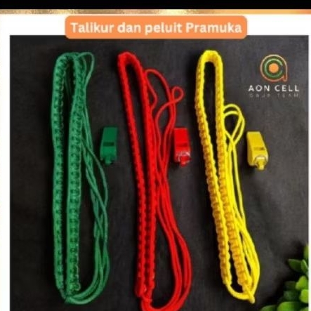 

Talikur dan peluit/ Tali koor talikur/ tali peluit pramuka ukuran besar kecil